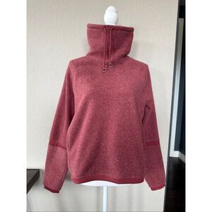 Nike Dark Red Fleece Cowl Neck Pullover Small